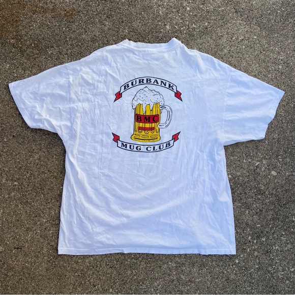 Vintage Beer Tee Burbank Mug Club, Single Stitch, Vintage Hanes (XXL) - Picture 3 of 12